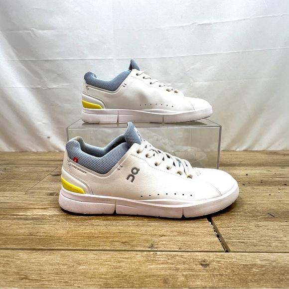 On Cloud THE ROGER Advantage White, Gray, Yellow Womens Size 8.5 - Picture 1 of 8